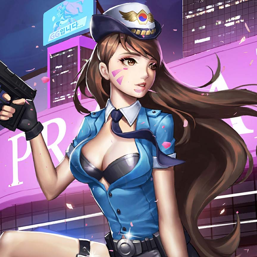 Officer D Va Sakura Overwatch Wallpaper Engine Download Wallpaper