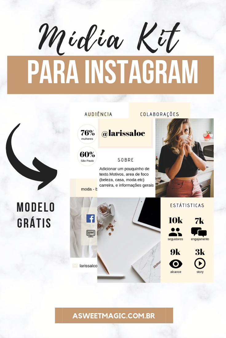 Como criar Mídia kit para o seu Instagram + Modelos Grátis! Sweet Magic