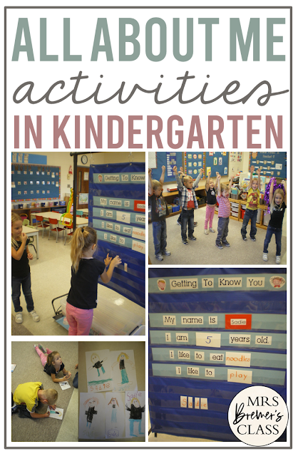 All About Me getting to know you back to school activity for Kindergarten