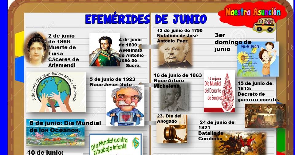 Maestra Asunción Efemérides de junio