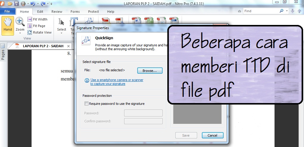 √ Beberapa cara memberi TTD di file pdf