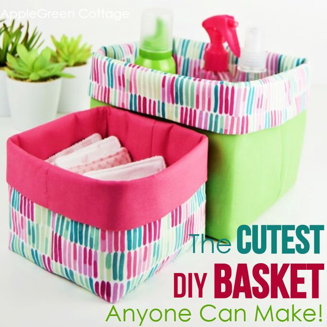 Threading My Way Showcasing Nesting Fabric Baskets in 3 Sizes Tutorial