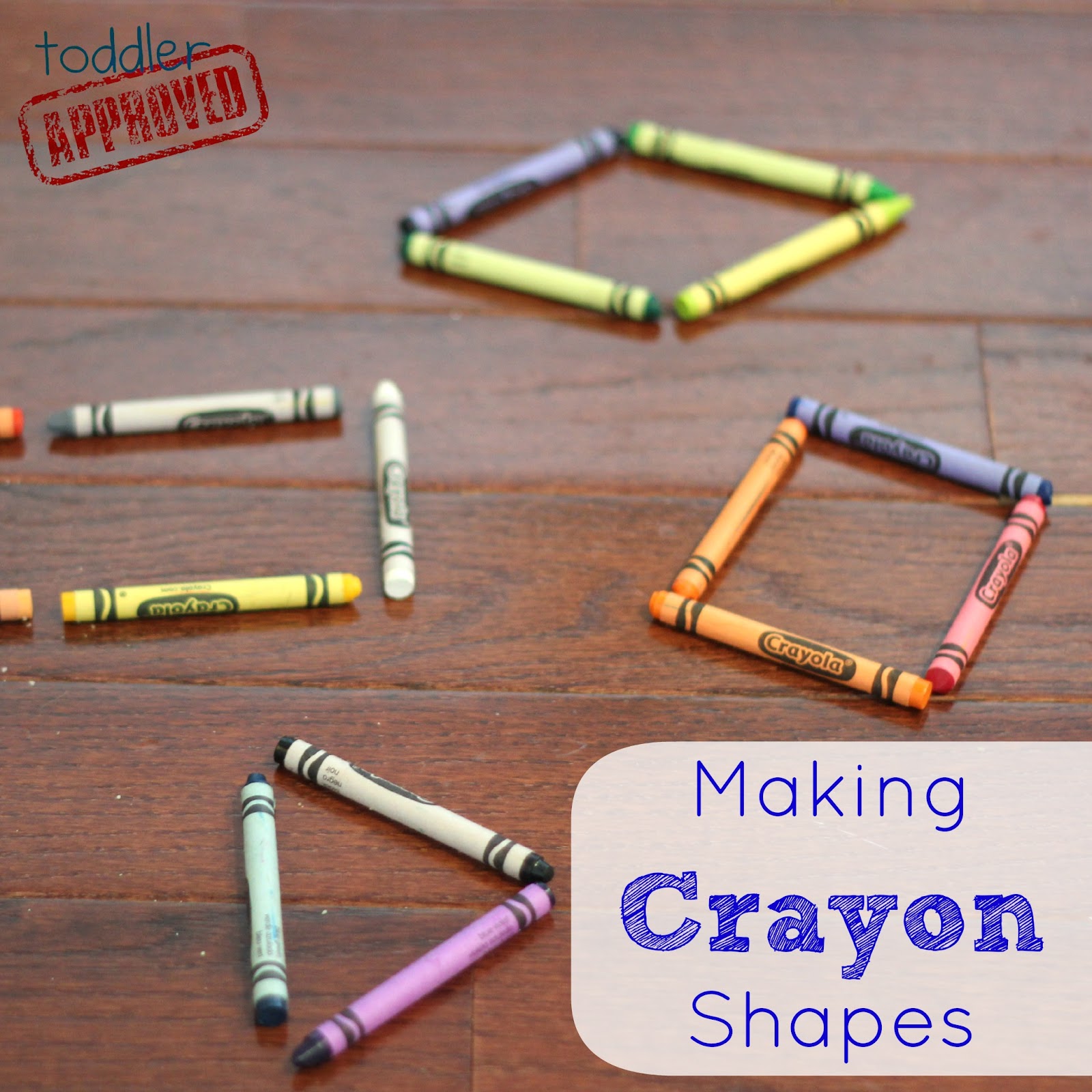 Toddler Approved! Making Crayon Shapes Back to School Basics