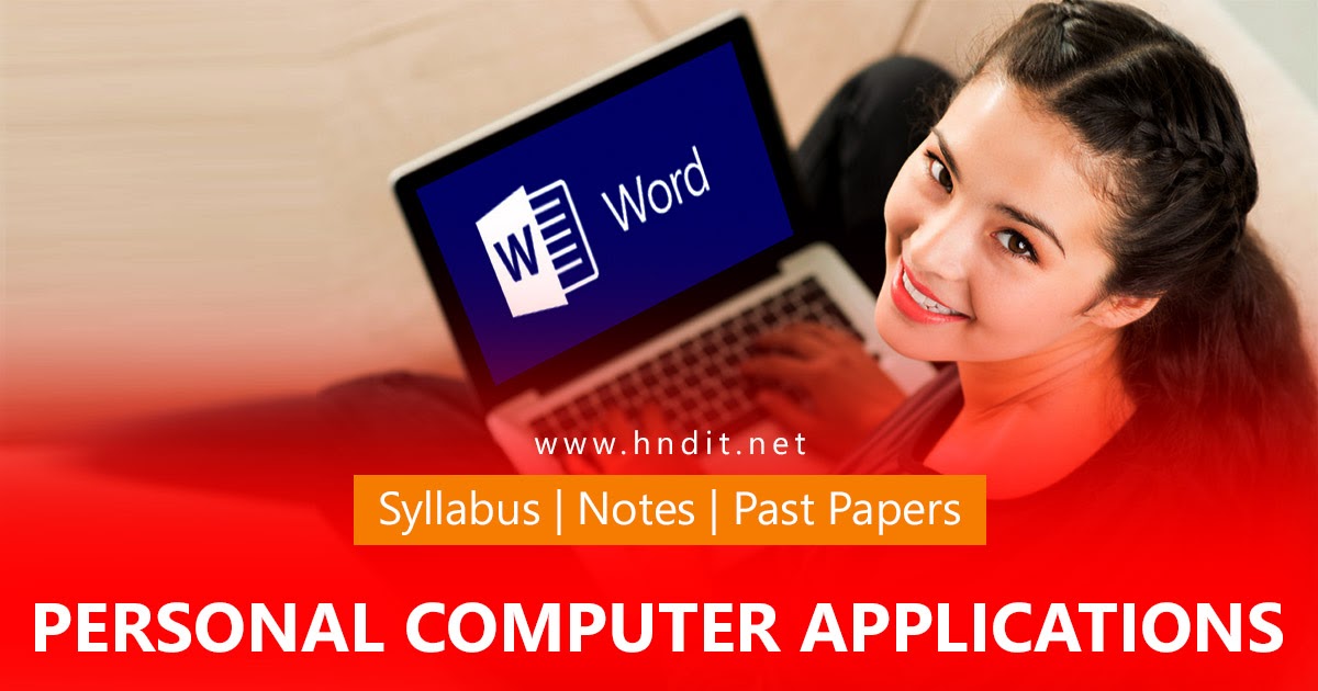 Personal Computer Applications 1st Yr 1st Sem