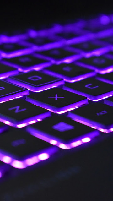 Neon Light Keyboard Wallpaper Free HD