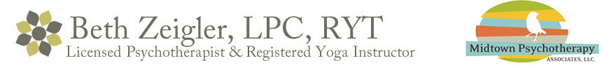 Counseling and Yoga Therapy with Anxiety and Eating Disorder Specialist, Beth Zeigler, LPC, RYT