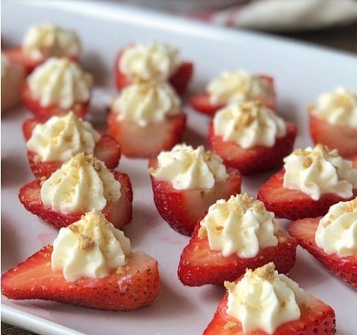 Deviled Strawberries Cheesecake Deviled Strawberries Cheesecake