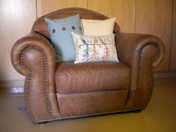 over-stuffed leather chair...SOLD