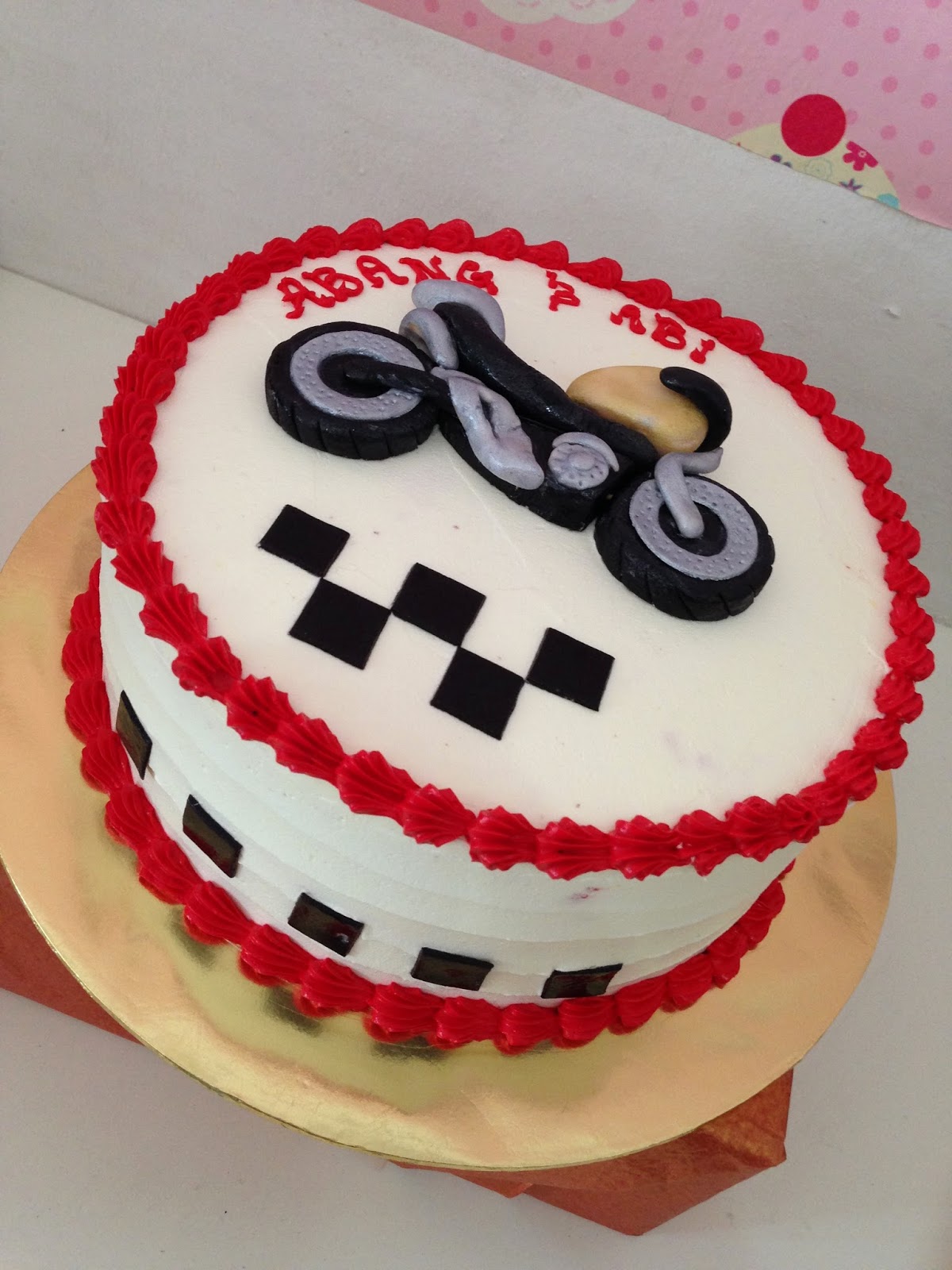ninie cakes  house Motorbike Theme Cake  for husband  birthday