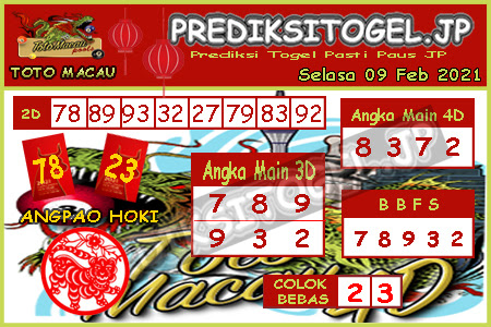 Toto Macau Forecast Tuesday February 9 2021 Today