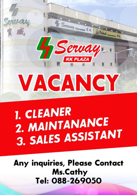 Kerja Kosong Sabah Jun 2021 Temuduga Terbuka Servay Kk Plaza Jawatan Kosong Terkini Negeri Sabah