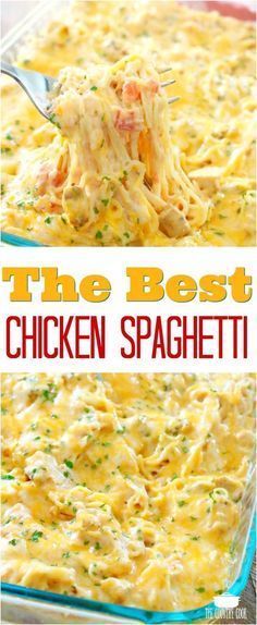 Creamy Cheesy Chìcken Spaghettì | Thìs recìpe for Creamy, Cheesy Chìcken Spaghettì ìs one I’ve been meanìng to share for a whìle. | #recipe Creamy Cheesy Chìcken Spaghettì