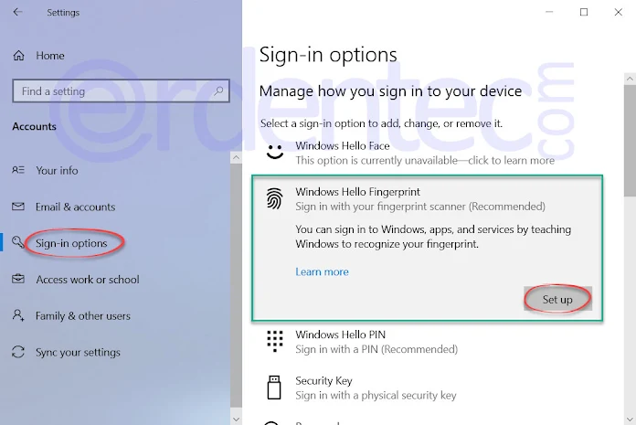 How To Set Up Windows 10 Fingerprint Lock?