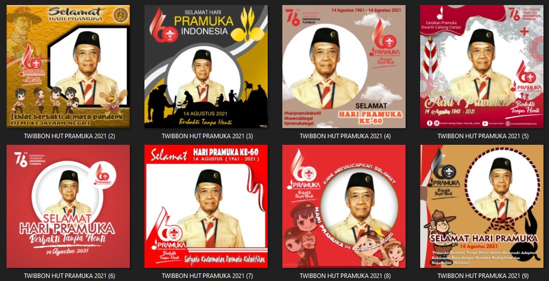 Twibbon HUT Pramuka 2021 Tanggal 14 Agustus 2021 Yang Ke60