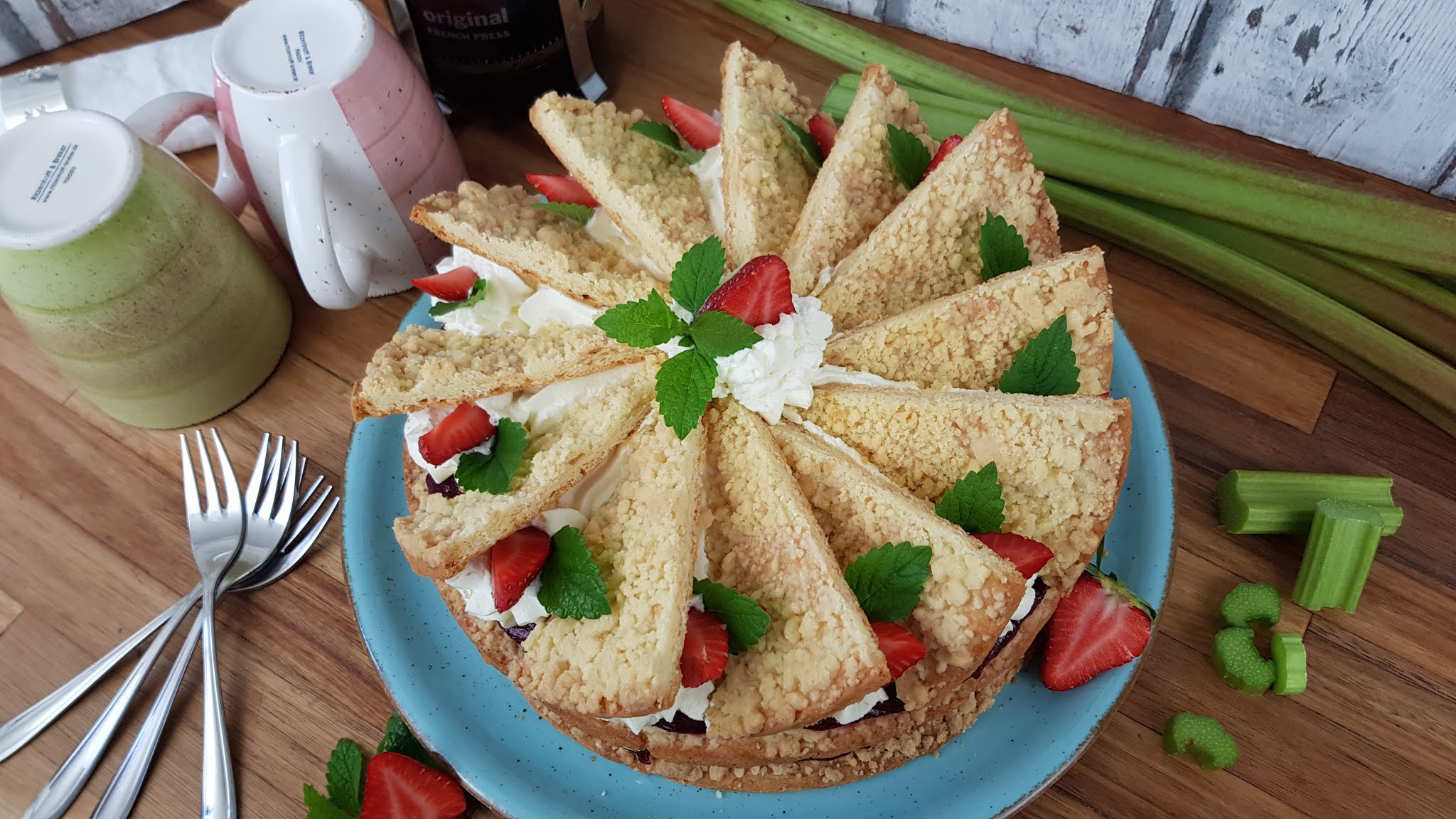 Rhabarbertorte als Rhabarber-Friesentorte 3 Rhabarbertorte als Friesentorte