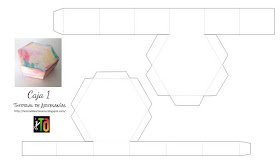 Imprimible gratis de Tutorial de Artesania caja hexagonal