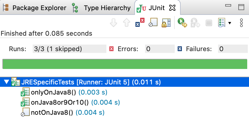 Programming for beginners: Junit5: @EnabledOnJre, @DisabledOnJre ...