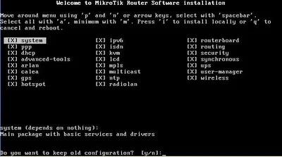 install RouterOS(mikrotik)