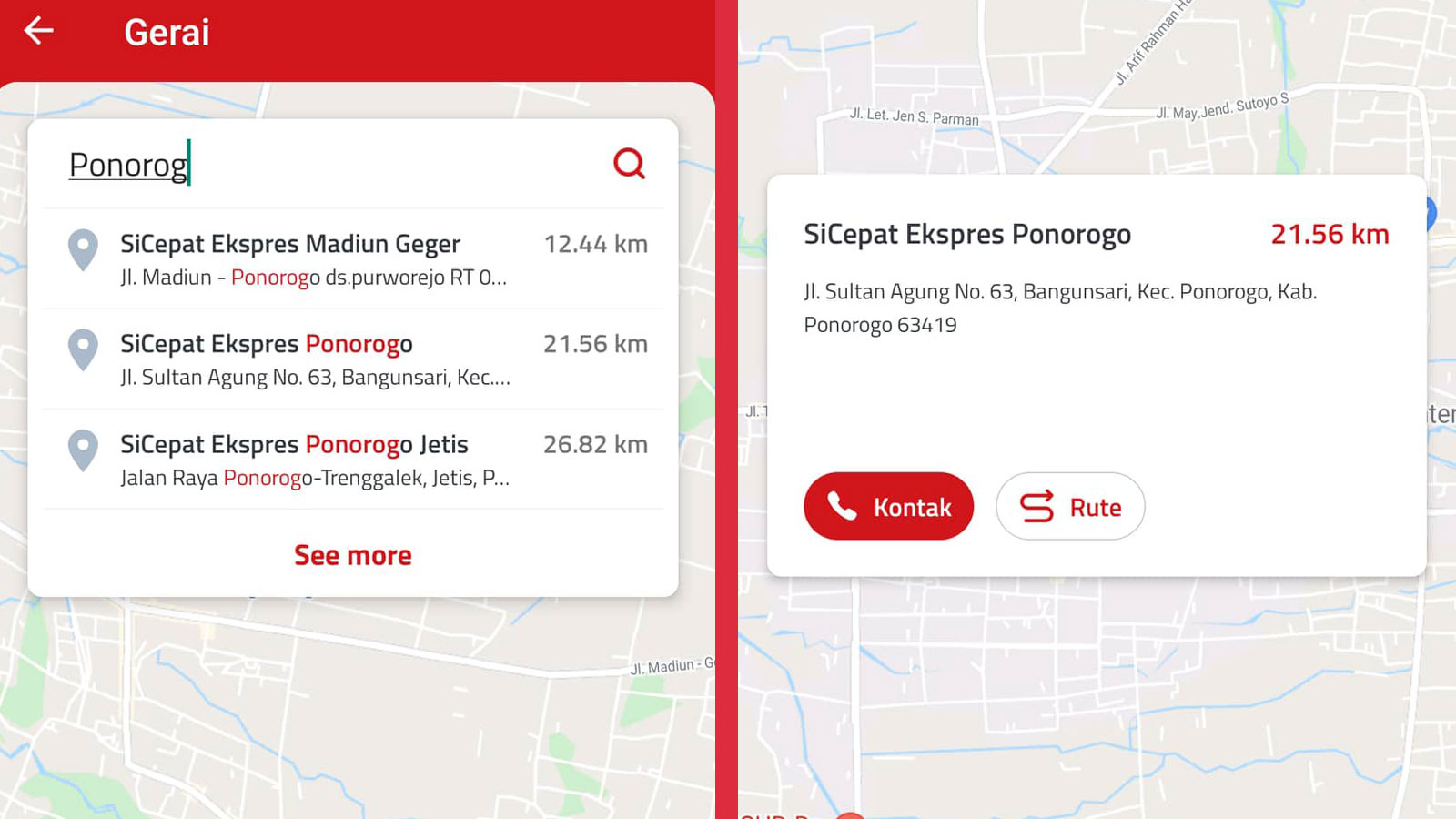 Sicepat terdekat dari lokasi saya sekarang