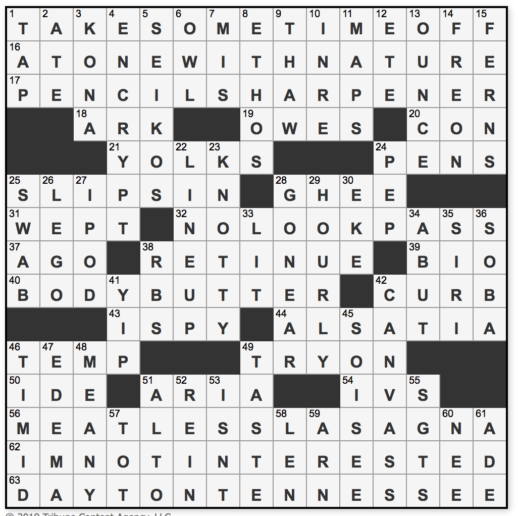L A Times Crossword Corner Saay