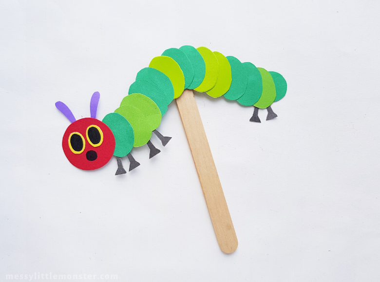 The Very Hungry Caterpillar Puppet Craft Messy Little Monster