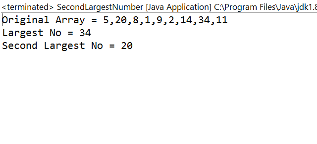 How to find second largest number in an integer array? - All Java ...