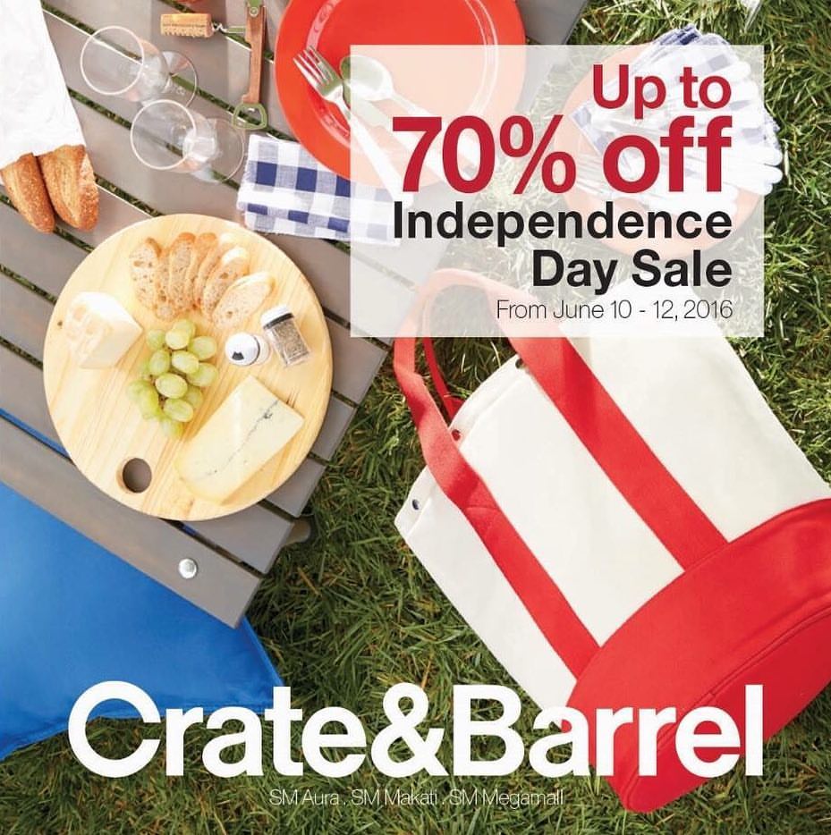 Manila Shopper Crate&Barrel Independence Day SALE 2018