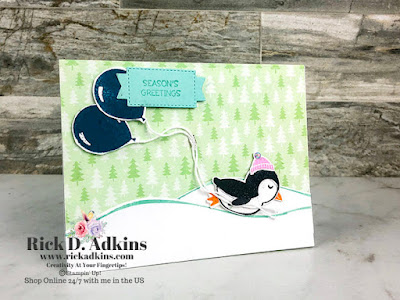 Check out this cute Catalog Case featuring the Penguin Place Bundle from Stampin' Up!