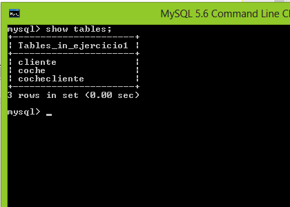 Mysql show tables in database