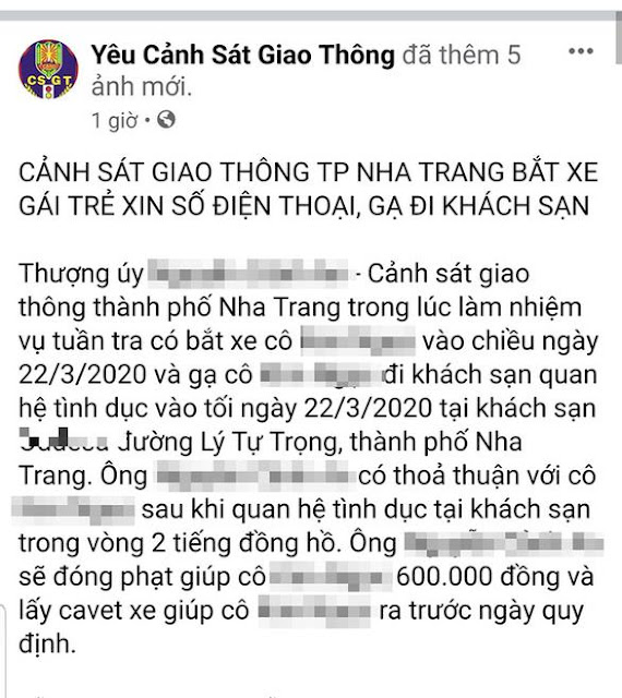 Thông tin một CSGT ‘gạ tình’ phụ nữ vi phạm giao thông cần phải xác minh