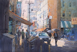 ian ramsay street watercolor watercolour japan rainy scene paintings watercolors osaka comcast email summer plein 1948 painter air