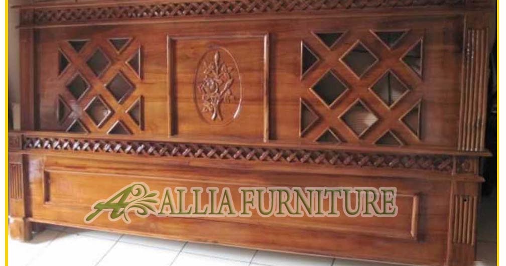 Tempat Tidur Ukiran Jati Mawar Silang Allia Furniture Tempat Tidur Ukiran Jati Mawar Silang Allia Furniture