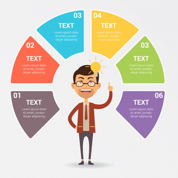 Infographic template design Free Vector