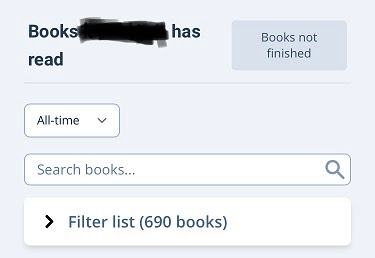How to search shelves on StoryGraph for books