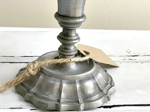 silver pewter candle stick