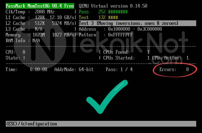 RAM Testi Nasıl Yapılır? Memtest86 ile Bellek Testi