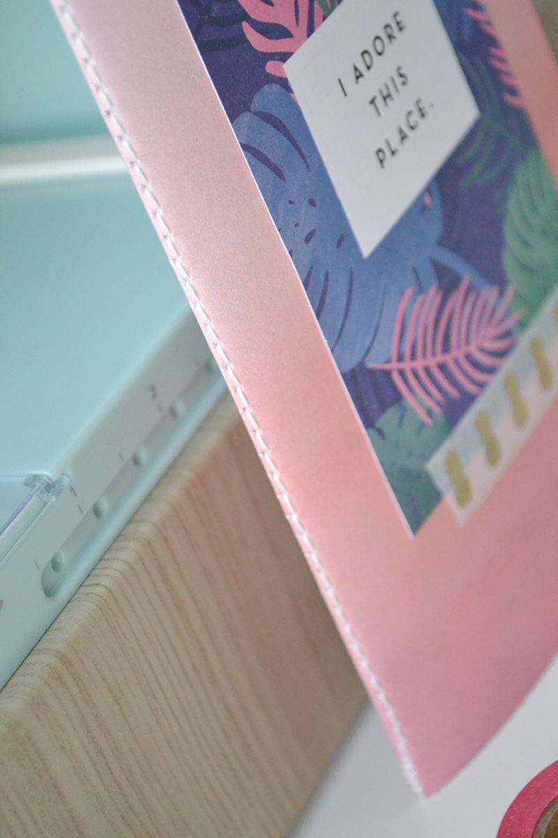 Aly Dosdall stitch happy video demo diy traveler's notebook page