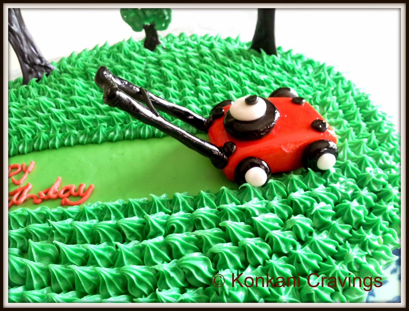 KONKANI CRAVINGS: Birthday Cake - Lawn+Mover+cake2
