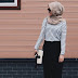 Ootd Hijab Casual Rok Span