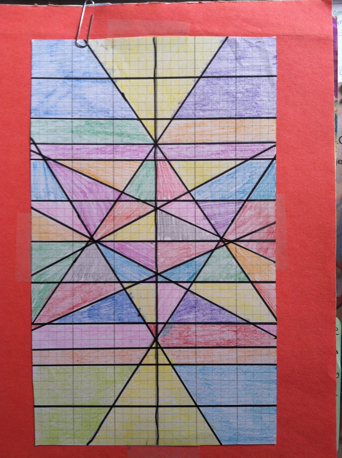 8 is my lucky number: Stained Glass Window - graphing lines