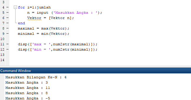 Jawaban latihan matlab modul 2 (Array dan Matrik) ~ Setiawan Blog