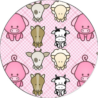 La Granja Bebés en Rosa: Etiquetas para Candy Bar para Imprimir Gratis. Toppers o Etiquetas de La Granja Bebés en Rosa para imprimir gratis.