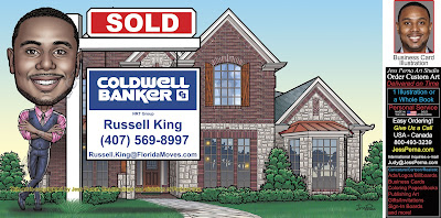 Coldwell Banker Sold Sign Caricature Ad