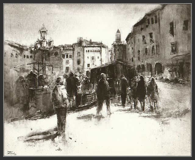 VIC-PINTURA-PLAÇA MAJOR-PAISATGES-OSONA-CATALUNYA-PINTOR-ERNEST DESCALS