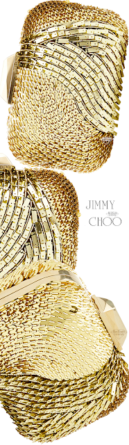 ♦Jimmy Choo Cloud golden embellished clutch bag #jimmychoo #bags #brilliantluxury