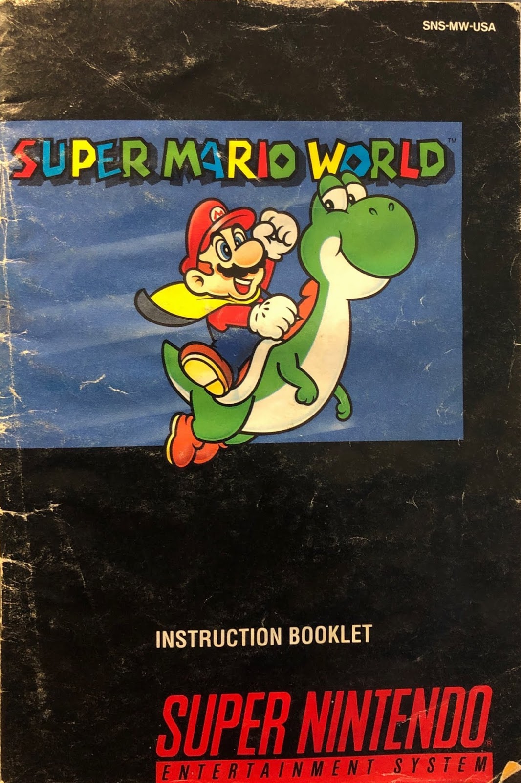 Original instruction manual for Super Mario World (SNES)