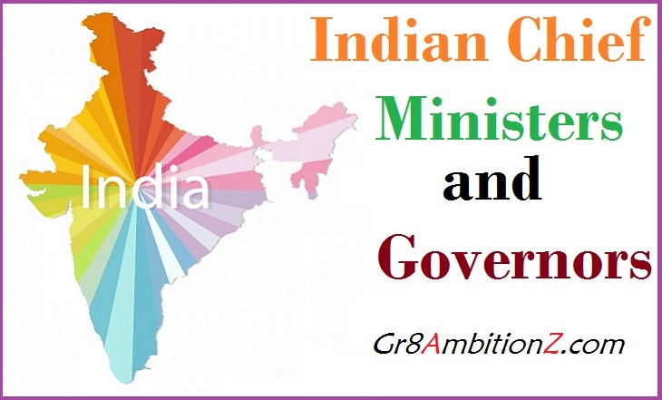 Latest List of Indian Chief ministers & Governors 2020 Latest List of Indian Chief ministers & Governors 2020