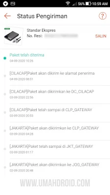 Lacak Pengiriman Shopee Standard Express