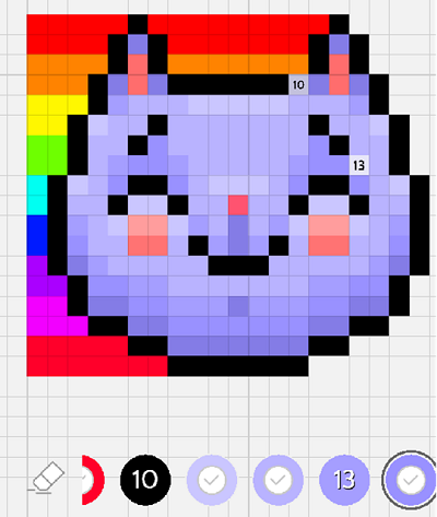 Pixel Art color por número sandbox