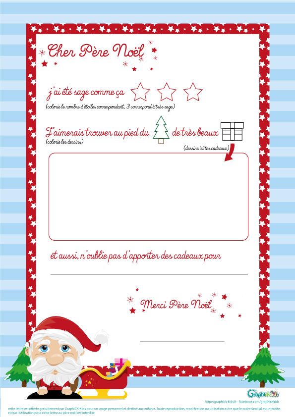 6º Educación Primaria Lettre pour le Père Noël